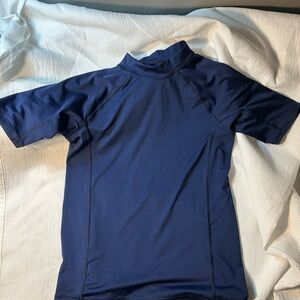 Lands' End Kids Swim Rashguard - Navy Blue
